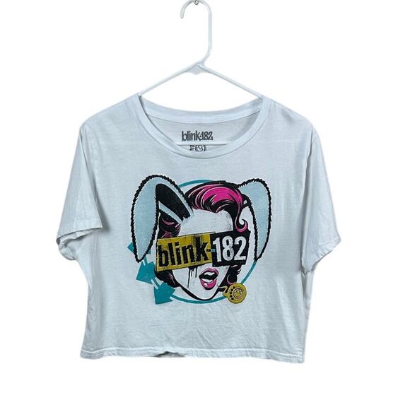 Blink 182 White Cropped Band Tee size 2X - Picture 1 of 8